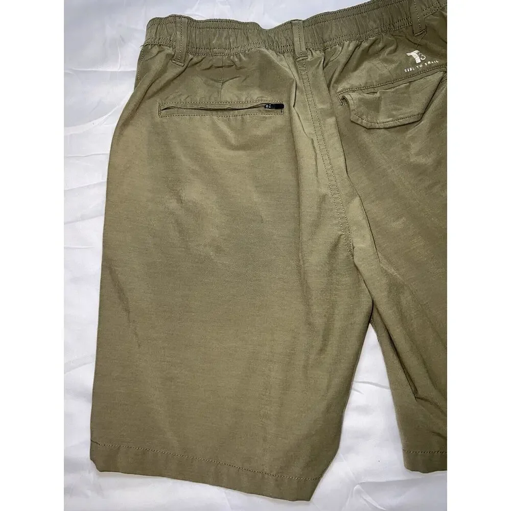 Southern Tide T3 Shorts Men's Size S Green Tide To Trail Fishing Hiking Outdoor